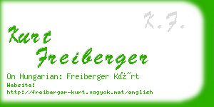 kurt freiberger business card